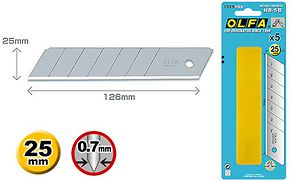 Varaterä OLFA 25mm HBB5B 5kpl